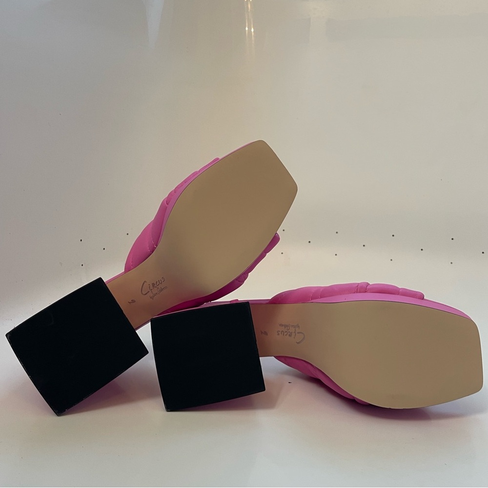 Circus NY by Sam Edelman Pink Crush Marlie Mules Heel Sandals - Picture 5 of 9